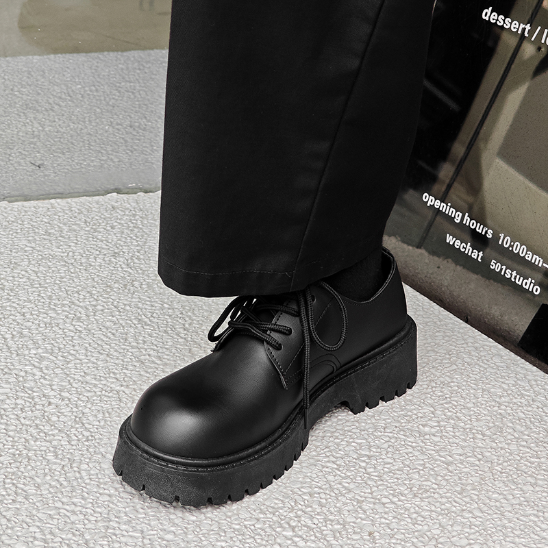 Chaussures d'été en cuir ShoeVault pour hommes, derbies décontractées à gros orteil, costume style Hong Kong, coiffeur pour jeunes, style britannique pour pieds larges._voghion.com