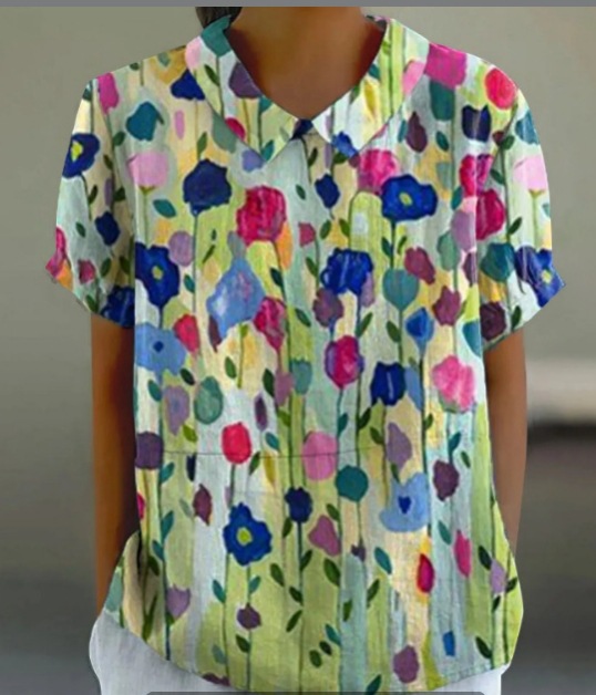 Fuente de fábrica de comercio exterior estación independiente de burbujas de verano monzón camisa de manga corta camisa de flores
