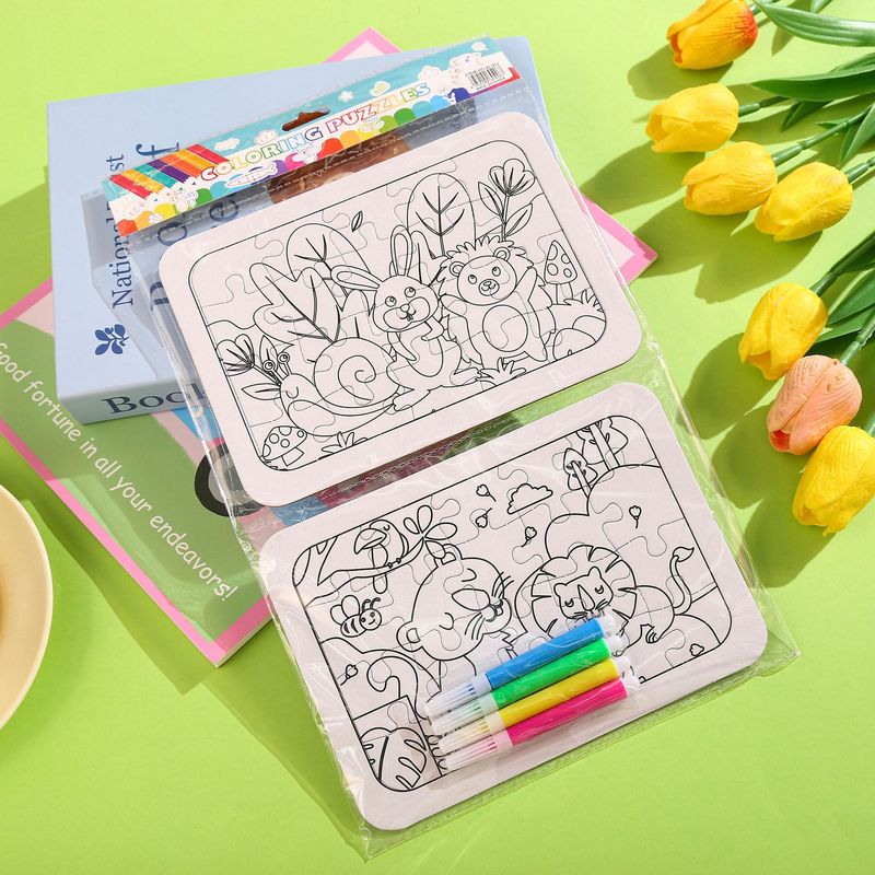 新しい DIY 着色落書き子供用紙パズルセット中型 2 パズルクロスボーダーメーカー卸売|undefined