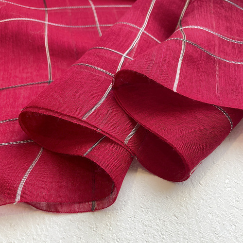 Korean simple pinstripe silk wool lightweight silk scarf long scarf solid color summer air conditioner outer shawl gauze scarf for women