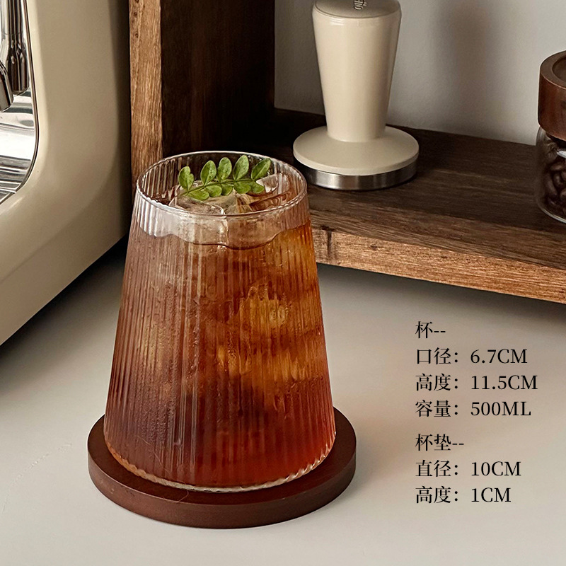 Large - Stripes + Brown Cup Pad