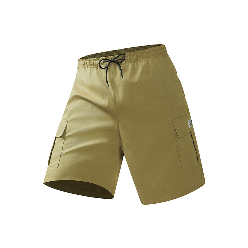 Foreign Trade Cross-border Shorts Men's Summer Solid Color Five-point Pants New Arrival Multi-pocket Loose Shirt Beach Pants Overalls