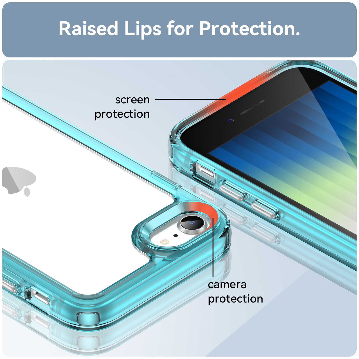 Renkli Apple SE2 cep telefonu kılıfı için uygundur SE3 cep telefonu kılıfı IP6/6S her şey dahil akrilik saf renk anti-6S Plus