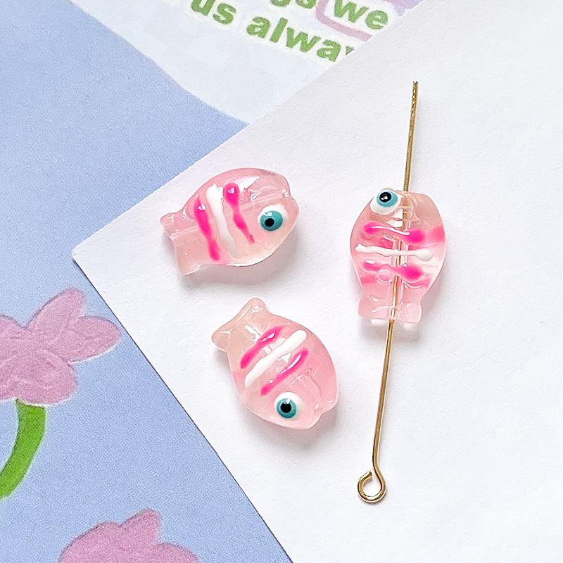 5g Weight Beads Jewelry Making Type DIY Ornament Accessories Classification 1 Piece Quantity Glass, glass Material Fish Pattern All Seasons Season Cute Style 1 Piece Glass Glass Fish DIY Ornament Accessories Beads 13
