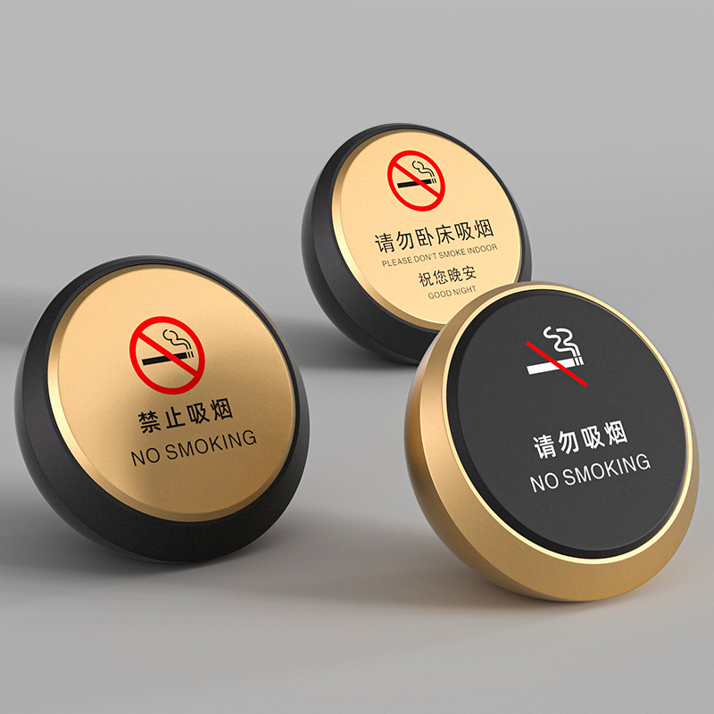 Wholesale high-end no-smoking signs, hotel smoking prohibition desk signs, bed smoking warning signs