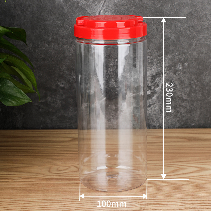 卸売り直径10cm密封缶食品級petペットボトル蜂蜜間食五穀雑穀収納直筒瓶|undefined