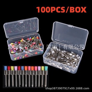 Dental Flat Head Polishing Brush Flat Head Brush Dental Consumables White Colorful Tooth Polishing Brush 100 Pcs/Box