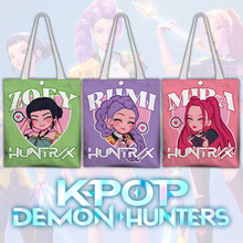 KPOP猎魔女团动漫卡通影视周边帆布包袋购物袋单肩包跨境