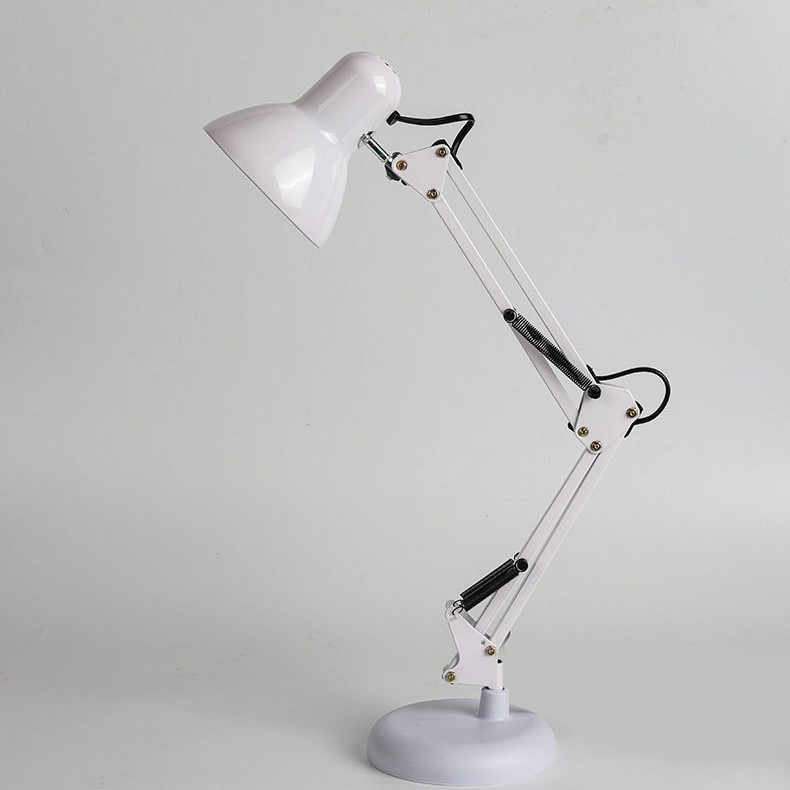 Lámpara de escritorio LED de brazo largo con protección ocular para estudiar, leer, trabajar, lámpara de escritorio con clip de brazo largo plegable creativa, lámpara de escritorio para arte de pestañas y uñas
