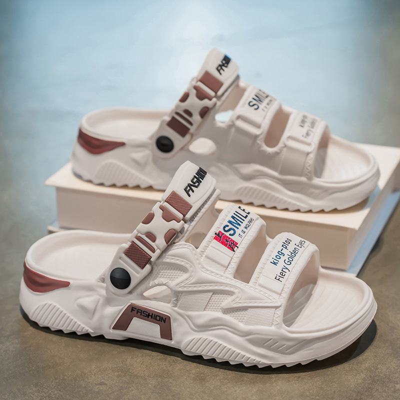 Zapatillas para hombres de verano con suela gruesa para usar nuevas sandalias de playa deportivas casuales antideslizantes al aire libre para hombres