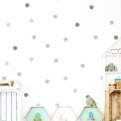 Foreign Trade Morandi Color Series Round Dots Bedroom Living Room Entrance Dormitory Home Decor Wall Sticker Decal Self Adhesive Wholesale