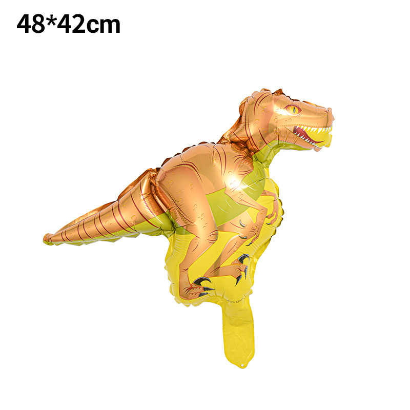 Globos de aluminio con diseño de animales de dibujos animados con temática de dinosaurios para decoraciones de fiestas de cumpleaños infantiles image 26