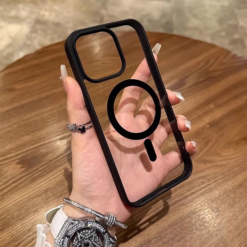 适用苹果17磁吸手机壳16高级感15promax透明不发黄iPhone14保护套|undefined