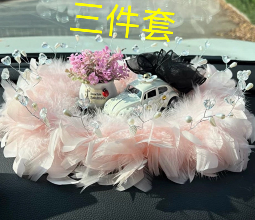 Coches con caja de automóviles creativos lindos diamantes adornos de automóviles de mujer hermosa decoración interior caja de extracción de pelo blanco