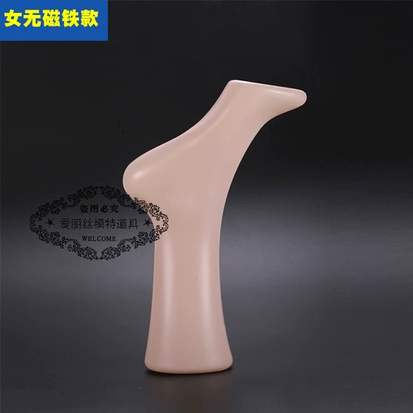 Inverted female foot skin color