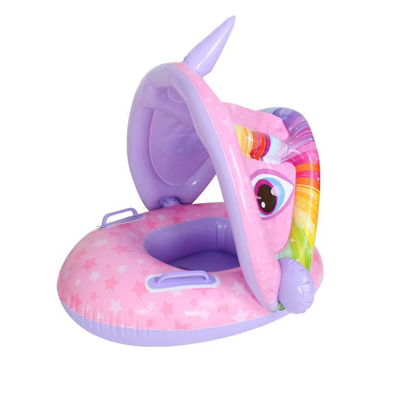 Anillo infláble de venta caliente con campana para bebés anillo de natación animal de dibujos animados para niños anillo de natación al por mayor