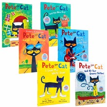 Pete the Cat 皮特猫6册合售 英文亲子睡前读物 全彩插图大开绘本