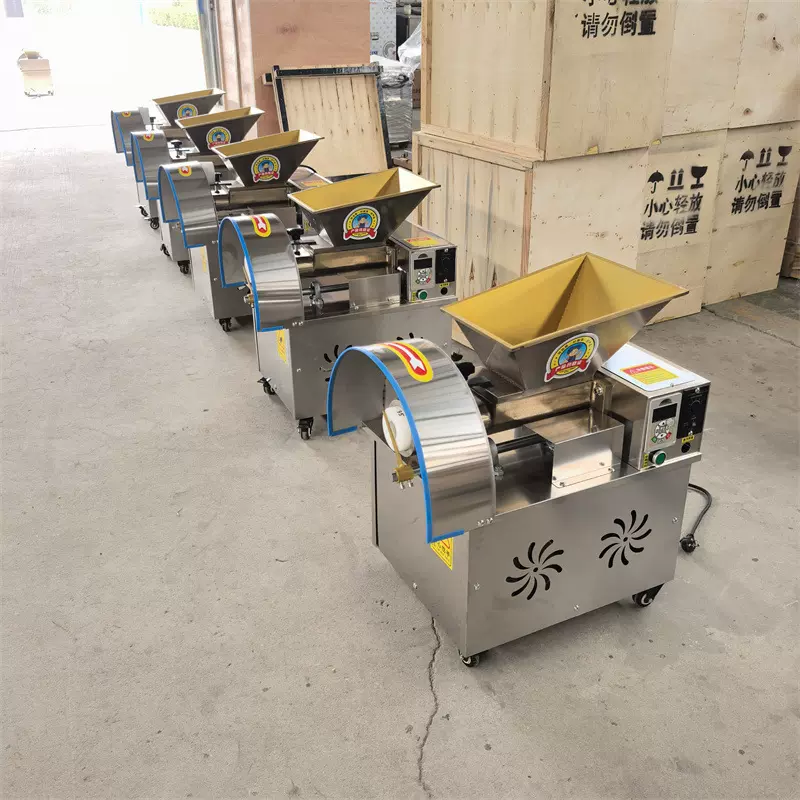 商用小型面团分割机橡皮泥硅胶泥分块机全自动面团分割拍饼一体机