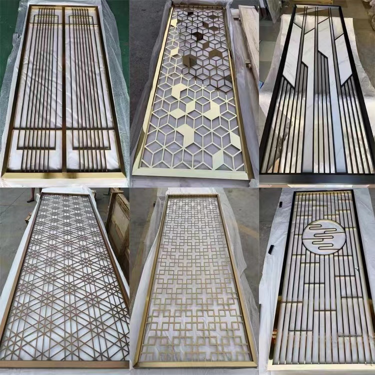 不锈屏风简约入户玄关客厅屏风隔酒店售楼处不锈钢屏风隔断批发