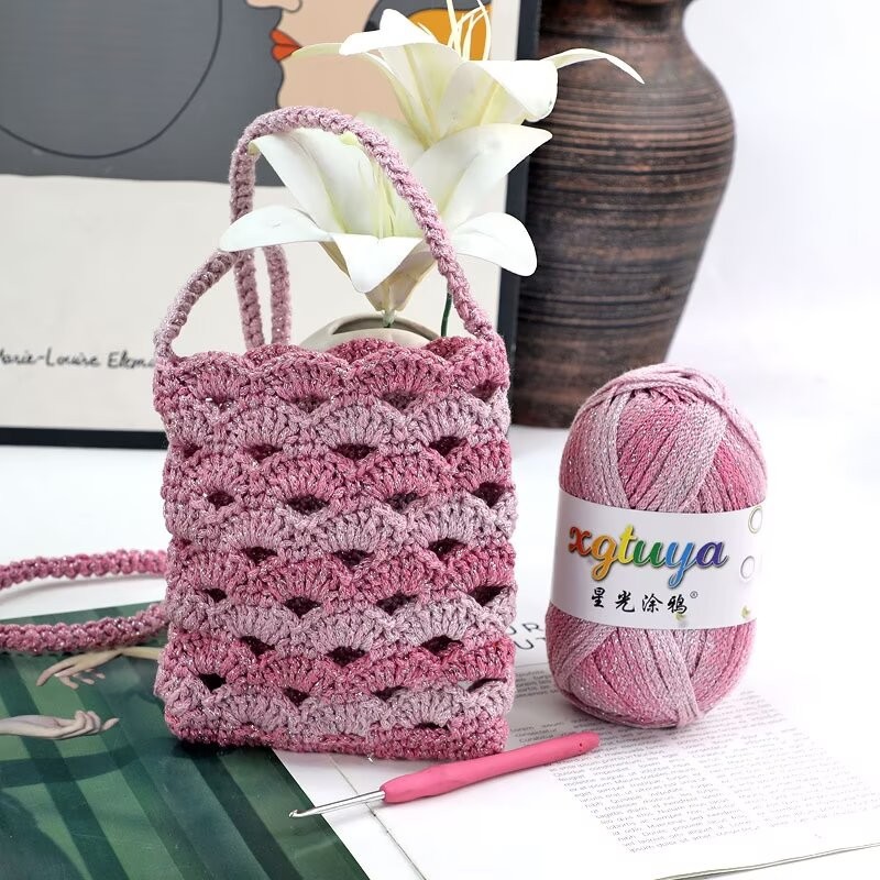Woven rainbow crochet handmade