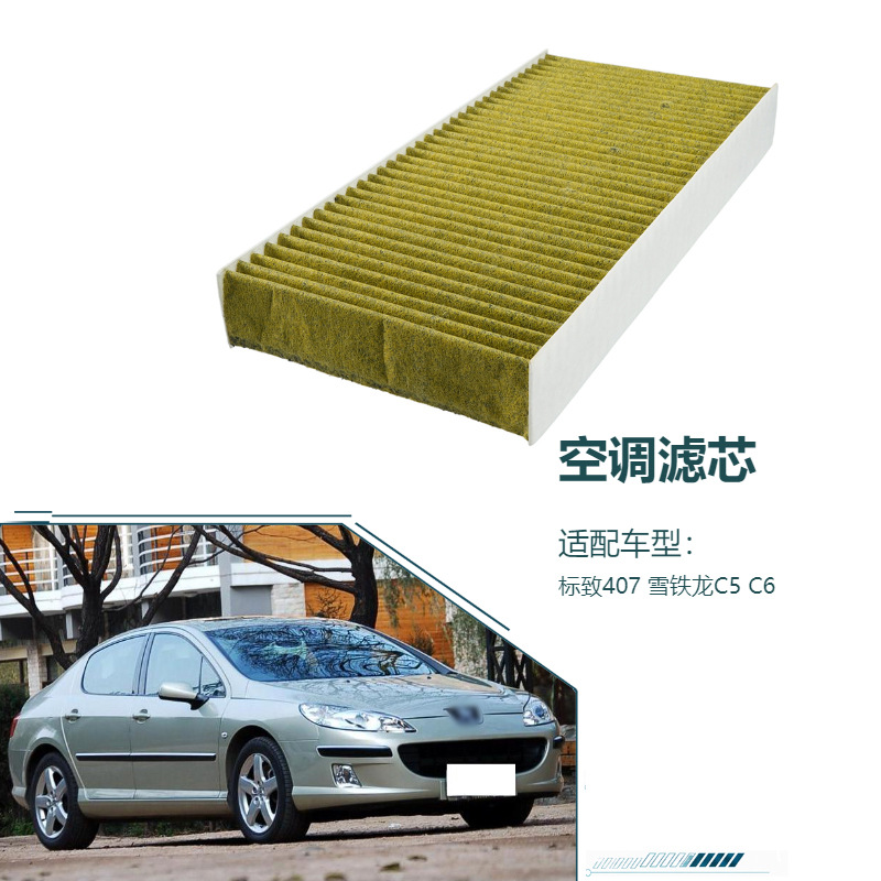6447.RG is suitable for Peugeot 407, Citroën C5, C6 dust-proof and odor-reducing air conditioning filter element
