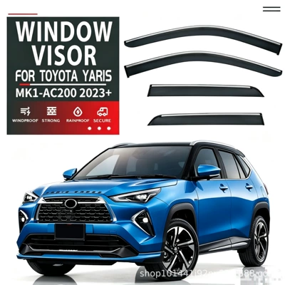 Rain shield Yaris Cross Rain Shield - yaris-cross-ac200-2023-in-southeast-asia-injection-molded-pc-window-rain-shield-4pcs