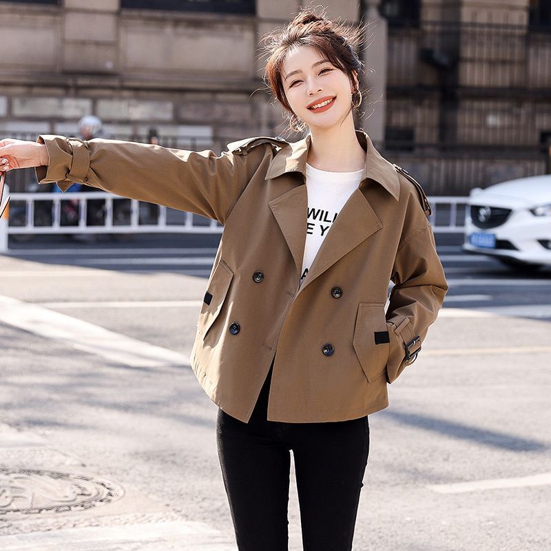 Short Trench Coat for Women 2026 Spring New Style Petite British Style Elegant Jacket Versatile Casual Top