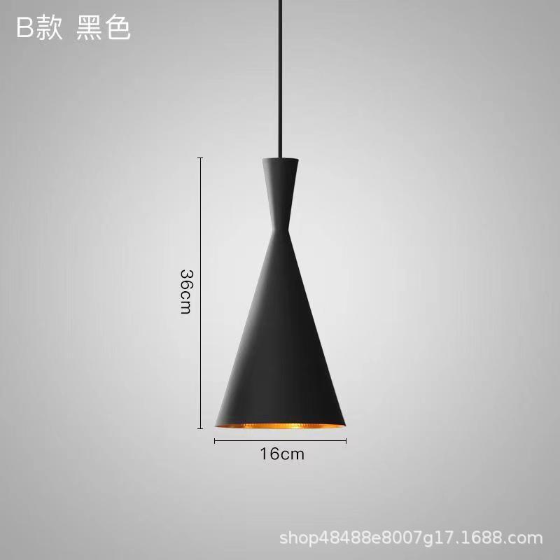 Instrumento musical creativo simple lámpara de tres cabezas nórdico arte retro café lámpara de bar restaurante occidental lámpara de una sola cabeza pequeña lámpara