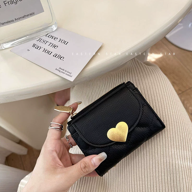 Wallet, short shoulder bag, small capacious folding card holder, 2023 collection