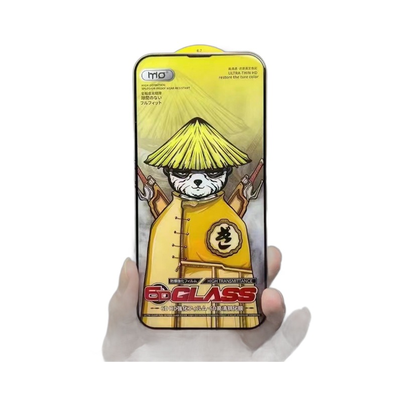 Aplicable a Apple 15PRO pantalla completa 6D Panda película protectora antiestática iPhoneXR película templada para teléfono móvil con alto contenido de aluminio