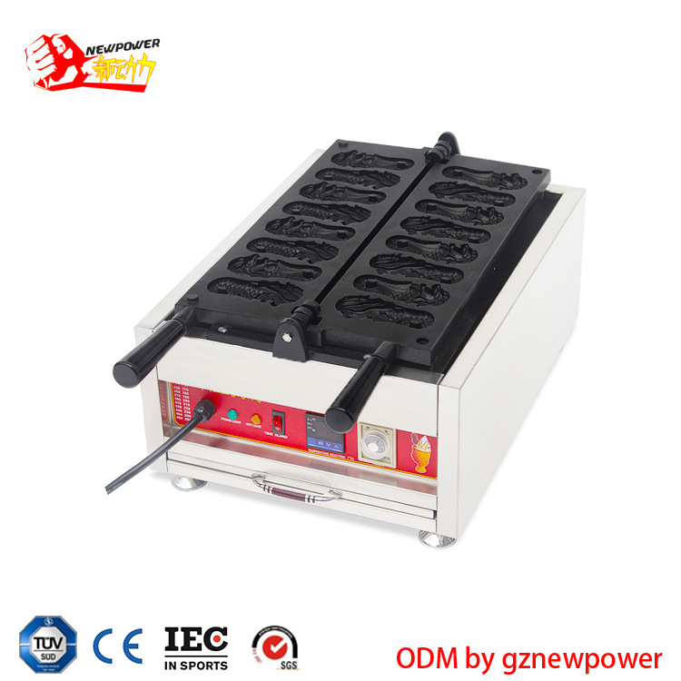 澳门鱼尾狮华夫饼机烤饼机电饼铛小吃设备新动力np802