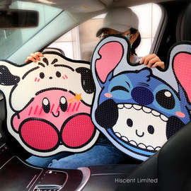 夏季汽车坐垫通用四季座套可爱卡通冰丝通风座垫后排单片女士车垫
