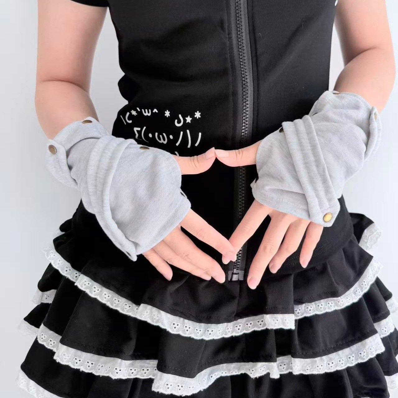 스냅 장갑 그레이