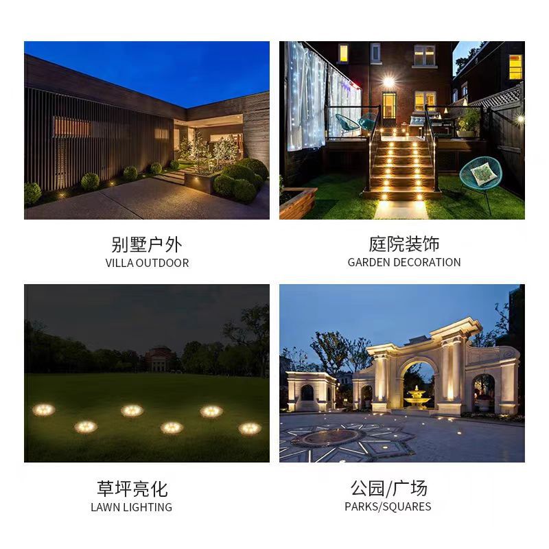 lámpara enterrada LED incrustada lámpara enterrada exterior impermeable jardín paisaje patio lámpara enterrada césped lámpara de suelo image 5