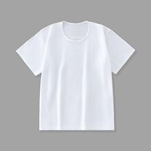 纯色短袖圆领纯棉t恤舒适简单轻便白色夏季男士老年宽松薄款纯色