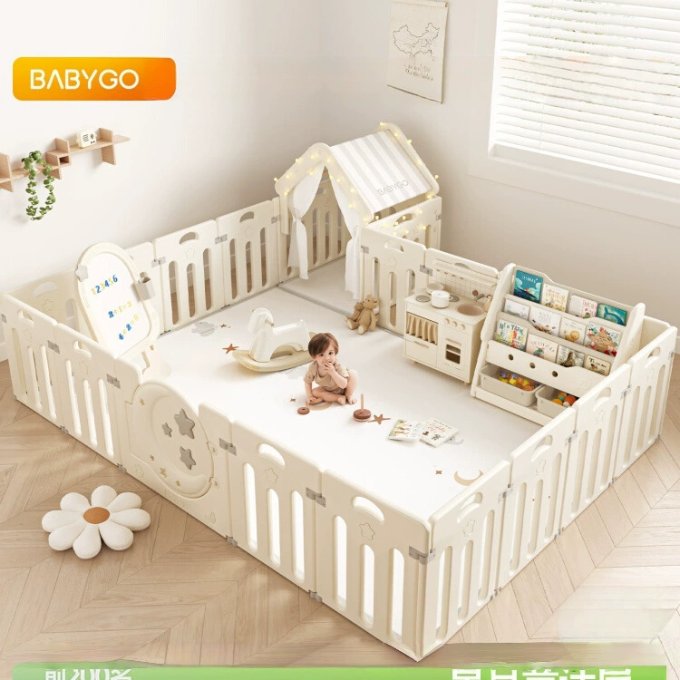 BABYGO Манеж, детский развивающий коврик, домик, ограда для ползания