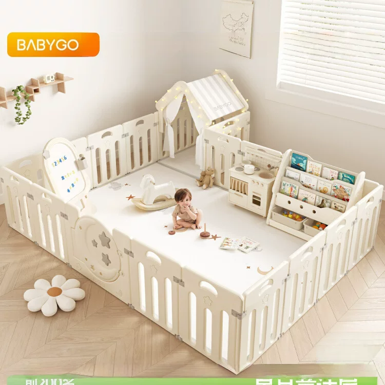 BABYGO Манеж, детский развивающий коврик, домик, ограда для ползания