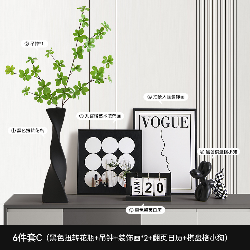 Entrar en el hogar decoración de puerta de entrada moderna alta sensación de sala de estar hogar escritorio TV comedor armario zapatos nicho decoración suave