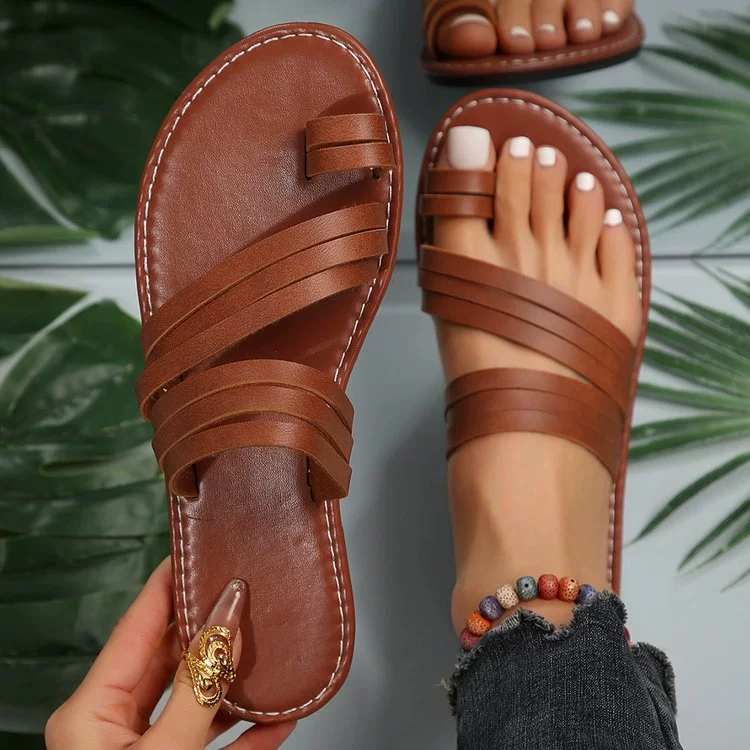 Женские летние пляжные сандалии и шлепанцы Amazon 2024, новые, экспортные, на плоской подошве, повседневные