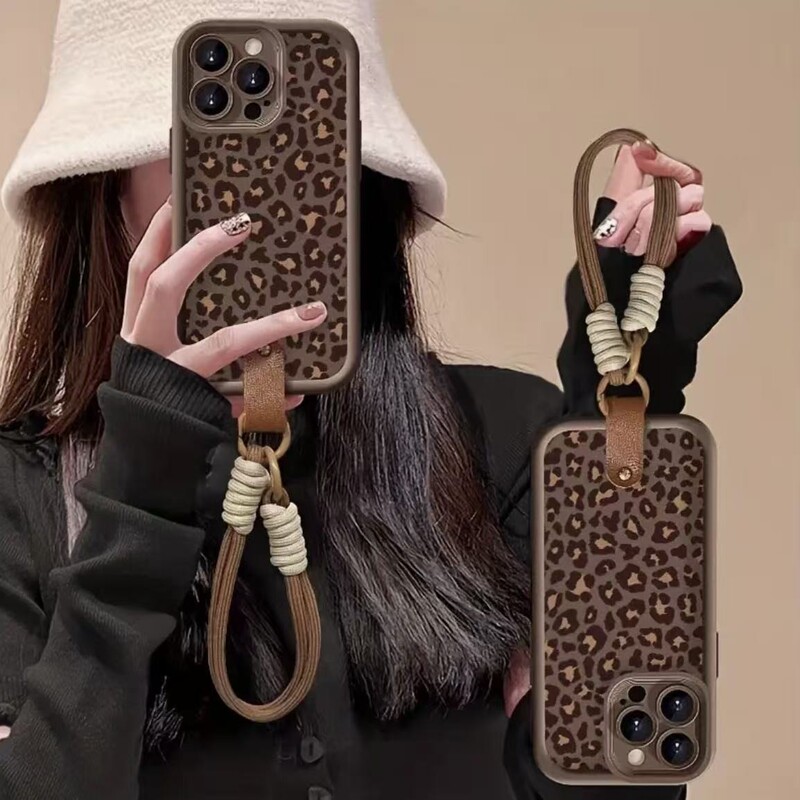 Spotted Leopard Print Suitable for Iphone17Pro Mobile Phone Case Apple 15 Hand Strap 14 Retro 13Promax New Model 16X Spotted Leopard Print Suitable for Iphone17Pro Mobile Phone Case Apple 15 Hand Strap 14 Retro 13Promax New Model 16X