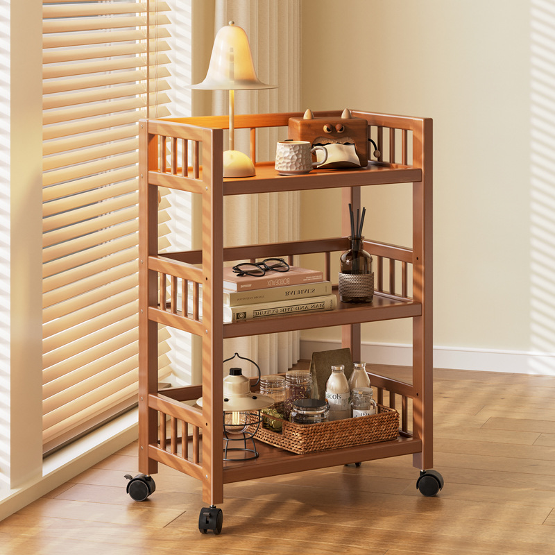 storage rack floor multi-layer storage snack locker mobile trolley household kitchen hot pot multifunctional shelf