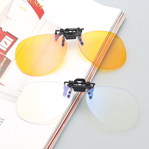 Clear clip lens blue light blocking glasses, suitable for both men and women, versatile prescription and non-prescription lenses