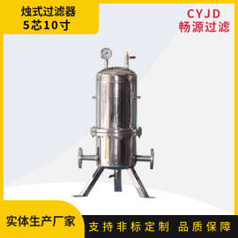 厂家供应5芯10寸烛式过滤器固液分离医药精密过滤 卫生级过滤设备