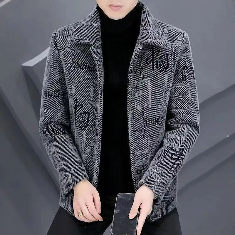 Abrigo de invierno para hombre chaqueta de lana engrosada forrada de lana Otoño e Invierno nueva ropa de abrigo corto para hombre