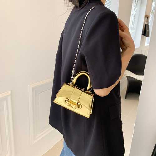 跨境时尚迷你单肩包夏季新款简约链条洋气斜挎女包ins手提包