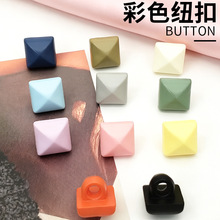 衬衫装饰钮扣塑料手缝珍珠小扣子现货女士衬衣纽扣香风方形喷漆扣