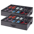 可定制12格床底鞋子收纳盒防尘整理箱透明折叠收纳箱分格储物鞋盒