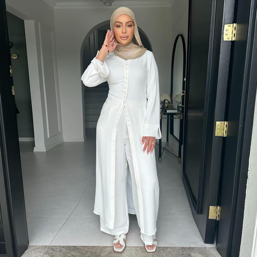 2025 Loriya Dubai Turkey Solid Color Two-Piece Set LR945