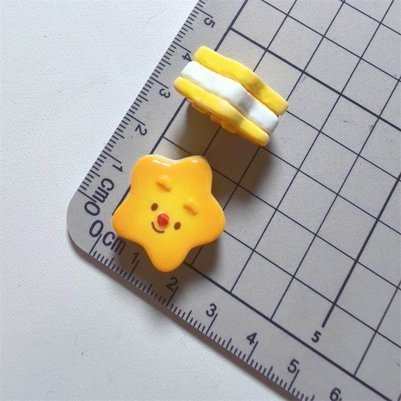 diy奶油胶仿真食玩夹心五角星可爱 发夹贴片手作自制挂件树脂配件详情3