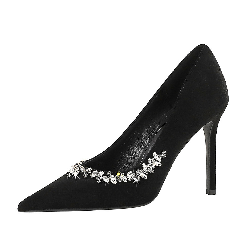 Elegant Suede Stiletto Pumps With Rhinestone For Parties_voghion.com